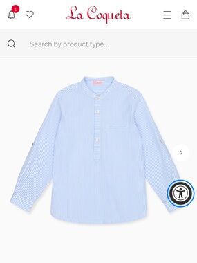 La Coqueta Blue Stripe Mateo Long Sleeve Boy Shirt